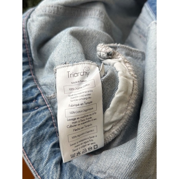 Triarchy Ms. Ciela Cloud Stitch Denim Trucker Jacket Women's S Organic Cotton - Picture 7 of 7